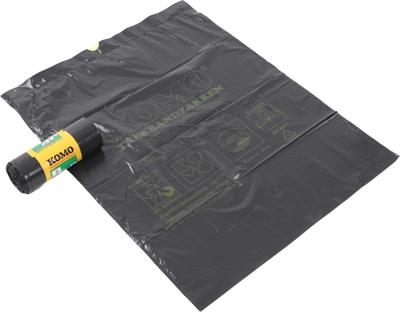 Basic Komo afvalzakken met trekband 60x80 cm zwart
