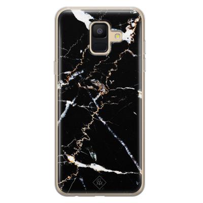 Samsung Galaxy A6 2018 siliconen hoesje - Marmer zwart