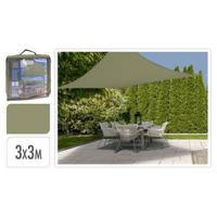 Schaduwdoek vierkant 3 x 3 meter - groen - thumbnail