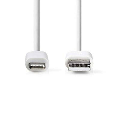 Nedis Lightning Kabel | Apple Lightning 8- Pins naar USB-A Male | 1 m | Wit | 1 stuks - CCGB39300WT10 CCGB39300WT10 - thumbnail