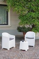 Tuinset Luna Kunststof 3-delig Wit - thumbnail