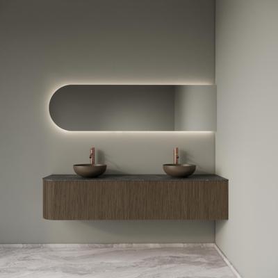 Badkamermeubelset Gliss Design Alluro 180 cm Rechts Ash Grey Badkamermeubelset Gliss Design Alluro 180 cm Rechts Ash Grey