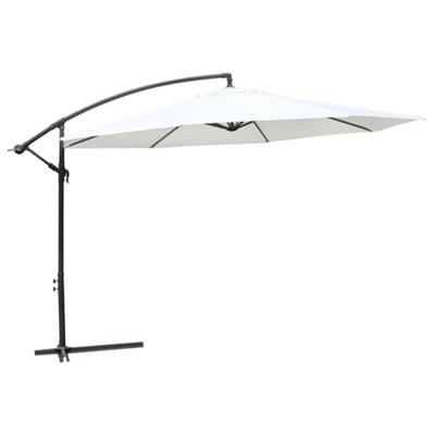 VidaXL Hangende zonneparasol wit