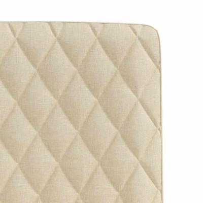 Eetkamerstoelen 4 st stof crèmekleurig