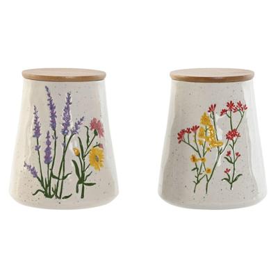Tin Home ESPRIT Multicolour Blommor Shabby Chic (2 Stuks)
