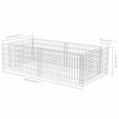Gabion plantenbak 180x90x50 cm