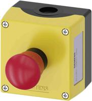 Siemens 3SU18010NB002AA2 3SU1801-0NB00-2AA2 Behuizing Voor bodembevestiging, Met schild 1 knop Rood Draai-ontgrendeling 1 stuk(s) - thumbnail