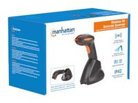 Manhattan Wireless 2D Wireless 2D-barcodescanner Radiografisch 1D, 2D CCD Zwart, Oranje Handmatig incl. standaard USB-A - thumbnail