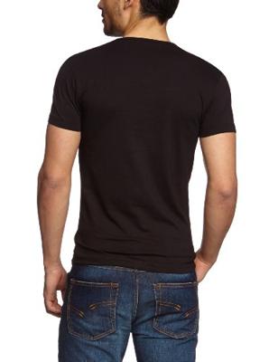Garage T-Shirt V-neck Slimfit Black Stretch (art 0202)
