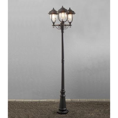 KonstSmide Klassieke buitenlantaarnParma 3-lichts zwart - 7227-750