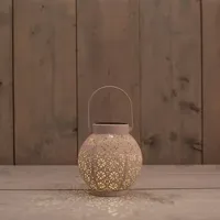 Solar lantaarn metaal 16x14. cm zand Anna's Collection - Annas collection - thumbnail