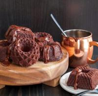 Nordic Ware Mini Tulband / Bakvorm Geo Bundtlette - Gietaluminium - Goud - 6 stuks - thumbnail