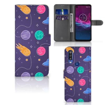 Motorola One Action | Wallet Case | met Pasjes | Space