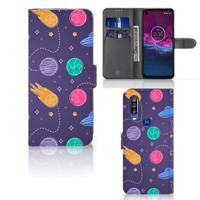 Motorola One Action | Wallet Case | met Pasjes | Space - thumbnail