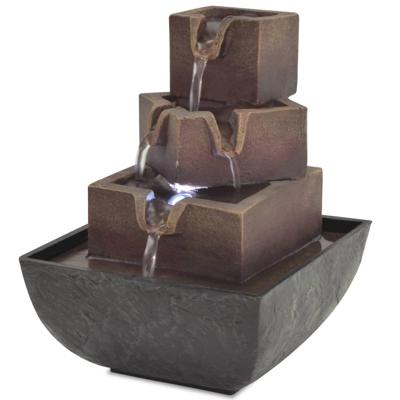 Binnenfontein met LED-verlichting polyresin