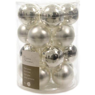 Decoris kerstballen Glas 20st zilver 6cm Decoris kerstballen Glas 20st zilver 6cm