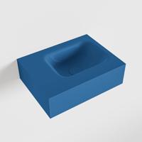 MONDIAZ LEX Jeans vrijhangende solid surface wastafel 40cm. Positie wasbak rechts - thumbnail