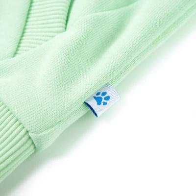 Kindervest met capuchon en rits 116 felgroen Kindervest met capuchon en rits 116 felgroen