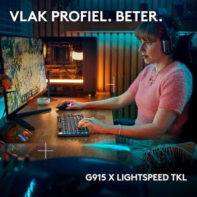 Logitech G G915 X Lightspeed TKL toetsenbord Draadloos Zwart - GL Tactile Logitech G G915 X Lightspeed TKL toetsenbord Draadloos Zwart - GL Tactile