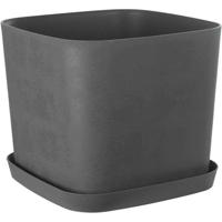 Vierkante bloempot - GARDEN ID - Swing Square - 36 L - 40 x 40 x 32 cm - Grijs - thumbnail