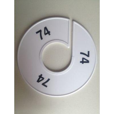 Maatring 11 cm wit/zwart 74