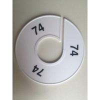 Maatring 11 cm wit/zwart 74 - thumbnail