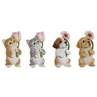Decoratieve figuren Home ESPRIT Multicolour dieren 10,5 X 9 X 18,5 cm (4 Stuks) - thumbnail