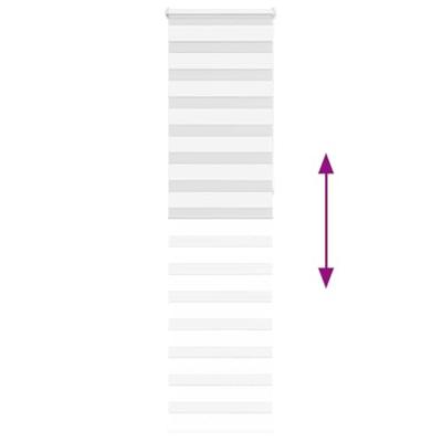 Zebra rolgordijn 65x230 cm stofbreedte 60,9 cm polyester wit