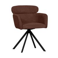 WOOOD Draaibare Eetkamerstoel Fenne Geweven - Chestnut - thumbnail