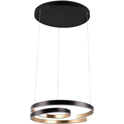 LED Hanglamp 68W - Dimbaar Rond Zwart Goud - Warm Wit 3000K Metaal