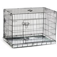 Hondenbench 2 deurs inklapbaar zwart 89 X 60 X 66 cm - thumbnail