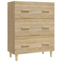 Dressoir 70x34x90 cm bewerkt hout sonoma eikenkleurig - thumbnail