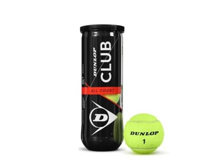 DUNLOP CLUB ALL COURT TENNIS BALLS 3-PACK