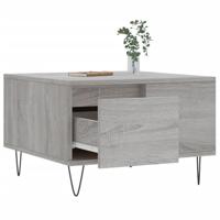 Salontafel 55x55x36,5 cm bewerkt hout grijs sonoma eikenkleurig - thumbnail