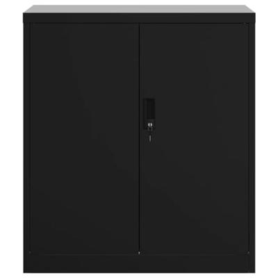 Archiefkast 79x40x90 cm staal zwart