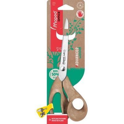 Schaar Maped Office Advanced Wood 21cm links bruin