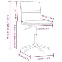 Eetkamerstoelen 2 st fluweel crèmekleurig - thumbnail