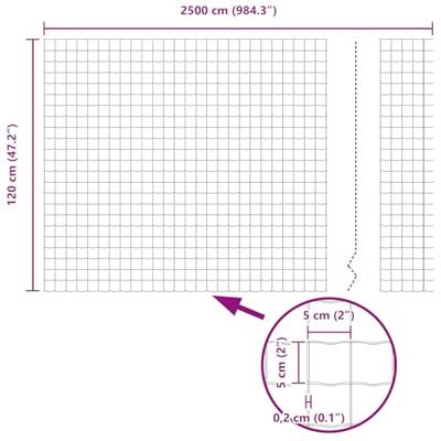 Euro Hek Grijs 1.2 x 25 m PVC-gecoat ijzer