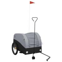 Fietstrailer 45 kg ijzer zwart en grijs - thumbnail