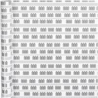 Creativ Company Inpakpapier, badhuis, b: 70 cm, 80 gr, zwart, wit, 4 m/ 1 rol - thumbnail