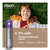 ITSON, AAA alkalinebatterijen, verpakking van 8 stuks, voor klokken, zaklampen, afstandsbedieningen, LR03IPO/8CB - thumbnail