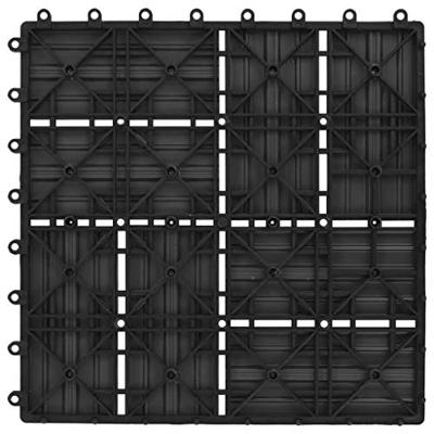 VidaXL Terrastegels 30x30 cm 1 m² hkc zwart 11 st