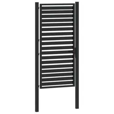 VidaXL Tuinhek afsluitbaar 100x180 cm aluminium zwart