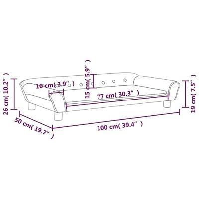 Kinderbank 100x50x26 cm fluweel donkergrijs