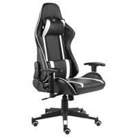 Gamestoel draaibaar PVC wit - thumbnail