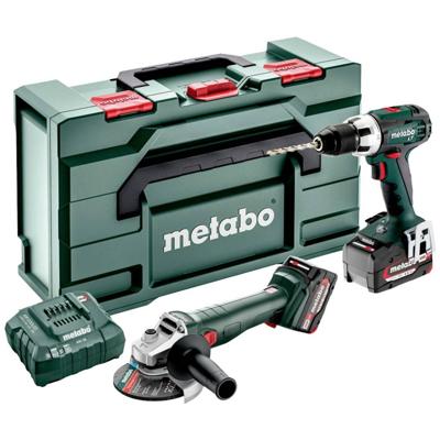 Metabo Comboset 2.4.1 | BS18LT Klopboormachine + W18 L 9-125 Haakse Slijper | 18V | 2 x 4,0Ah Li-Ion + lader - 685206510