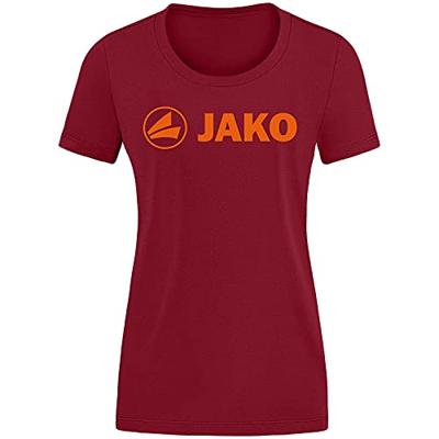 JAKO 6160D T-Shirt Promo Dames - Wijnrood/Fluo Oranje - 38