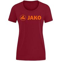 JAKO 6160D T-Shirt Promo Dames - Wijnrood/Fluo Oranje - 38 - thumbnail