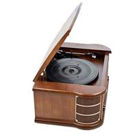 Dual NR 4 nostalgische muziekinstallatie met platenspeler (FM-tuner, MW-radio, CD-RW, MP3, USB, cassette, Aux-In) bruin - thumbnail