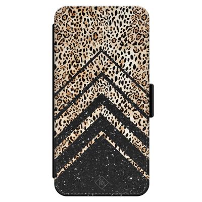 iPhone 13 Pro flipcase - Luipaard chevron iPhone 13 Pro flipcase - Luipaard chevron
